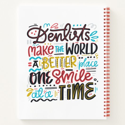 歯科医が世界をより良い場所にする ノートブック (裏面)