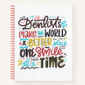 歯科医が世界をより良い場所にする ノートブック (正面)