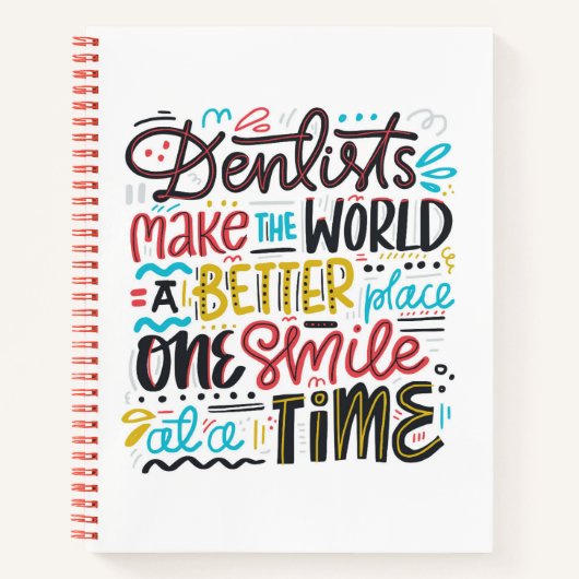 歯科医が世界をより良い場所にする ノートブック (正面)