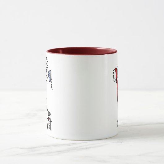 歯科医にフィギュアを貼る マグカップ (中央)