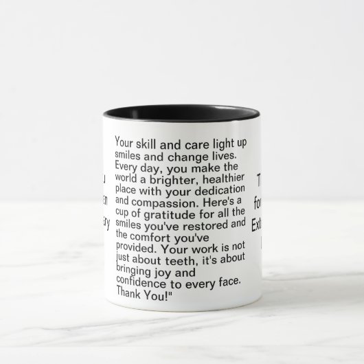 歯科医に感謝メッセージ マグカップ (中央)
