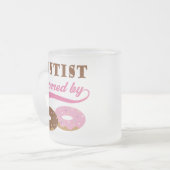 歯科医のおもしろいなギフト フロストグラスマグカップ (正面左)