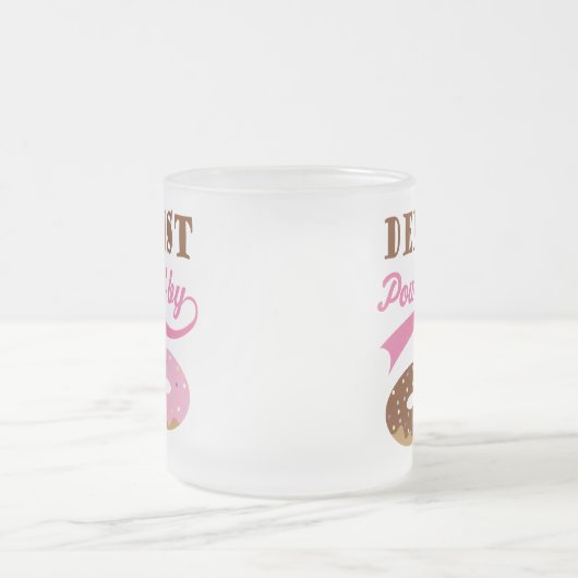 歯科医のおもしろいなギフト フロストグラスマグカップ (中央)