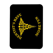 歯科医のおもしろいカスタム盾 マグネット (縦)