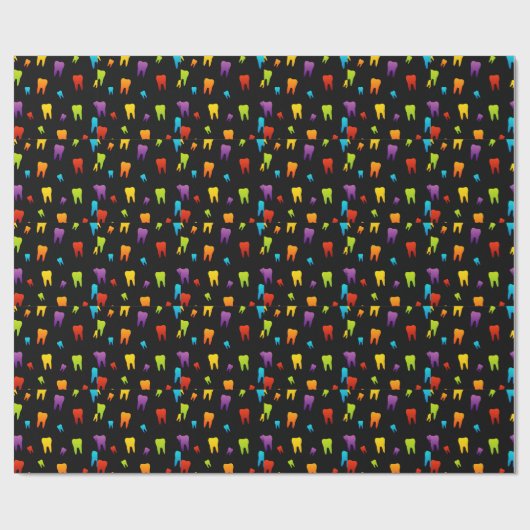 歯科医のための歯の壁紙 ラッピングペーパー (フラット)