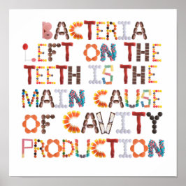 歯科医のための面白いハロウィーンアート ポスター