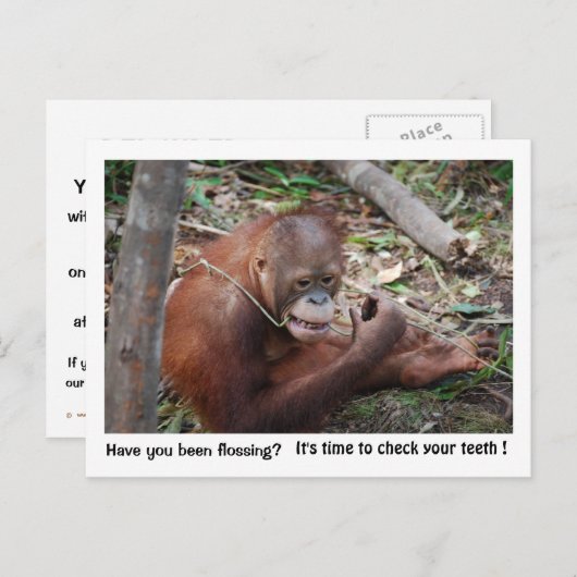 歯科医のアポイントメントのアラーム ポストカード (正面/裏面)