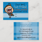 歯科医のアポイントメントのメモカード 予約カード (正面/裏面)