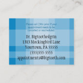 歯科医のアポイントメントのメモカード 予約カード (裏面)