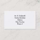 歯科医のアポイントメントアラーム 予約カード (裏面)