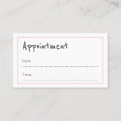 歯科医のアポイントメントカードを"エコーします" 予約カード (裏面)