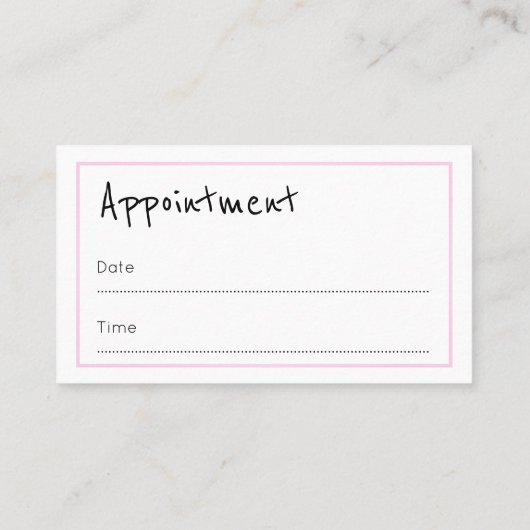 歯科医のアポイントメントカードを"エコーします" 予約カード (裏面)