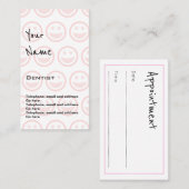 歯科医のアポイントメントカードを"エコーします" 予約カード (正面/裏面)