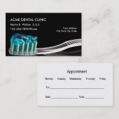 歯科医のアポイントメントカード 予約カード (正面/裏面)