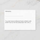 歯科医のアポイントメントロゴの参照名刺 名刺 (裏面)