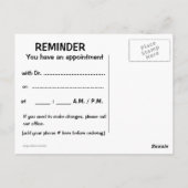 歯科医のアポイントメントSay Aahh ポストカード (裏面)