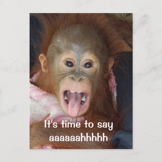 歯科医のアポイントメントSay Aahh ポストカード (正面)