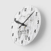 歯科医のオフィスのデンタルケアのモダンな大理石の歯 ラウンド壁時計 (傾斜)