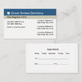 歯科医のオフィスの数々のな位置のアポイントメント 予約カード (正面/裏面)