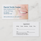 歯科医のオフィス 予約カード (正面/裏面)