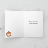 歯科医のカボチャのハロウィーン カード (内部)