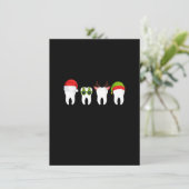 歯科医のクリスマスおもしろい、歯Xmとの歯科ギフト 招待状 (スタンド正面)