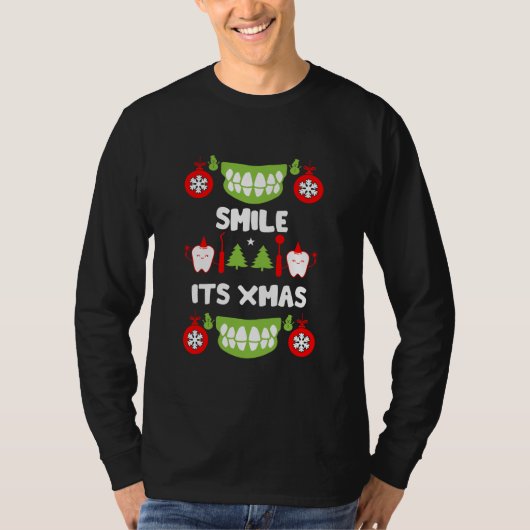 歯科医のクリスマス Tシャツ (正面)