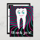 歯科医のスマイル歯のポストカードに感謝 ポストカード (正面/裏面)