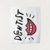 歯科医のスマイル タペストリー (正面)