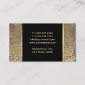 歯科医のデンタルケアのエレガントなモダンな金ゴールドのパチパチ鳴る音 名刺 (裏面)