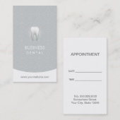 歯科医のデンタルケアのモダンのアポイントメント 予約カード (正面/裏面)
