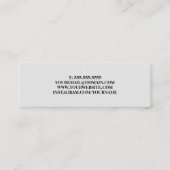 歯科医のモダンな金ゴールド及び灰色の歯科助手 スキニー名刺 (裏面)