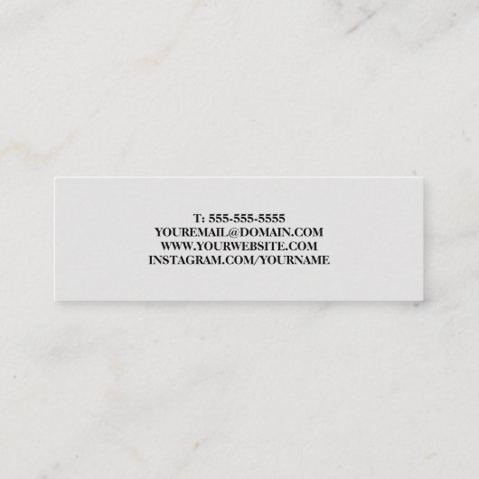 歯科医のモダンな金ゴールド及び灰色の歯科助手 スキニー名刺 (裏面)