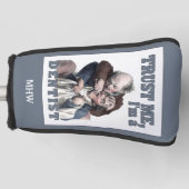 歯科医のユーモアのカスタムなモノグラムの運搬人カバー ゴルフヘッドカバー (正面)