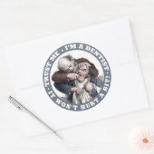 歯科医のユーモアのシール ラウンドシール (封筒)