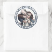 歯科医のユーモアのシール ラウンドシール (バッグ)