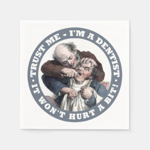 歯科医のユーモアの紙ナプキン スタンダードカクテルナプキン
