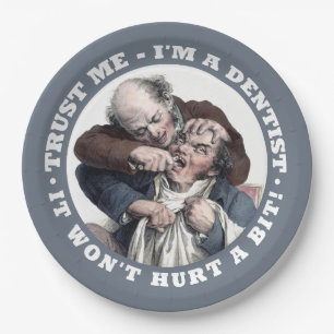 歯科医のユーモアの紙皿 ペーパープレート