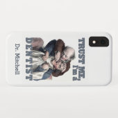 歯科医のユーモア名前をカスタムするケース Case-Mate iPhoneケース (裏面(横))