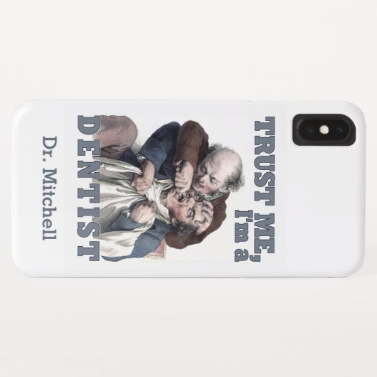 歯科医のユーモア名前をカスタムするケース Case-Mate iPhoneケース (裏面(横))