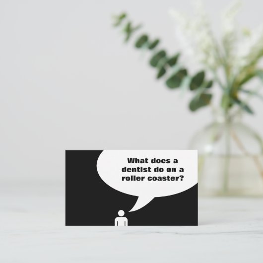 歯科医の冗談のジェットコースターの冗談 名刺 (スタンド正面)
