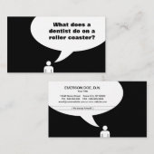 歯科医の冗談のジェットコースターの冗談 名刺 (正面/裏面)