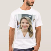 歯科医の写真をカスタマイズ・パーソナライズ Tシャツ (正面)