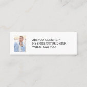 歯科医の写真デートすること通話カード スキニー名刺 (正面)