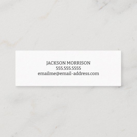 歯科医の写真デートすること通話カード スキニー名刺 (裏面)