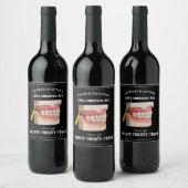 歯科医の卒業おめでとうワインラベル ワインラベル (ボトル)