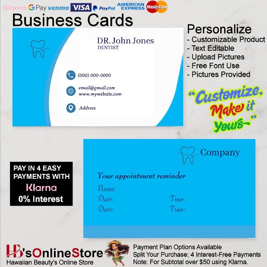 歯科医の名刺45パックの100 名刺