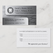 歯科医の名刺 予約カード (正面/裏面)