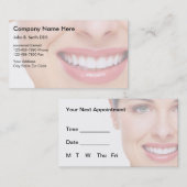 歯科医の名刺 予約カード (正面/裏面)