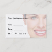 歯科医の名刺 予約カード (裏面)